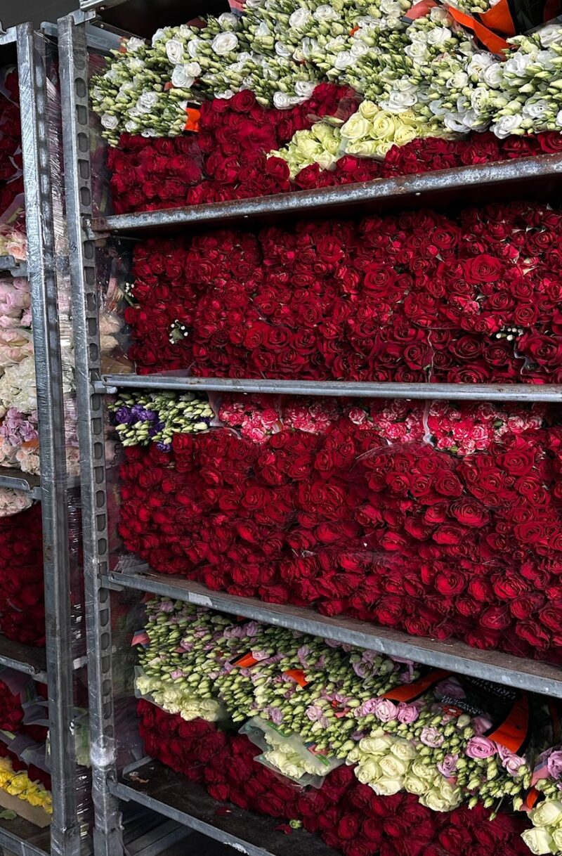 Our trolleys with flowers