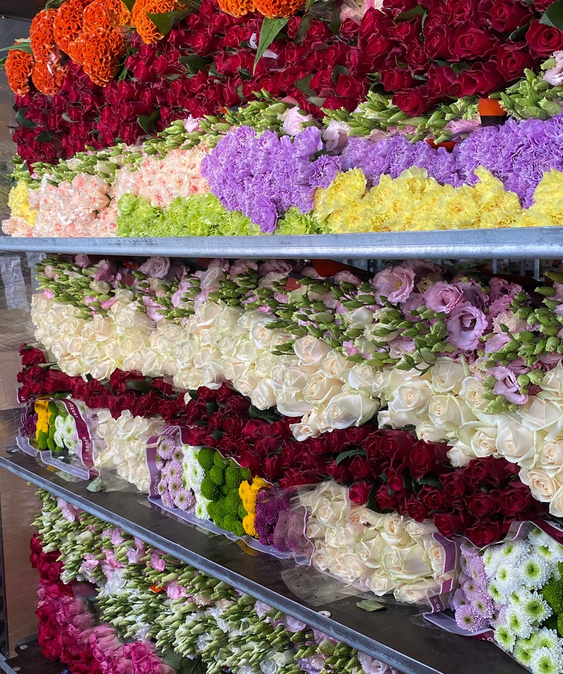 Our trolleys with flowers