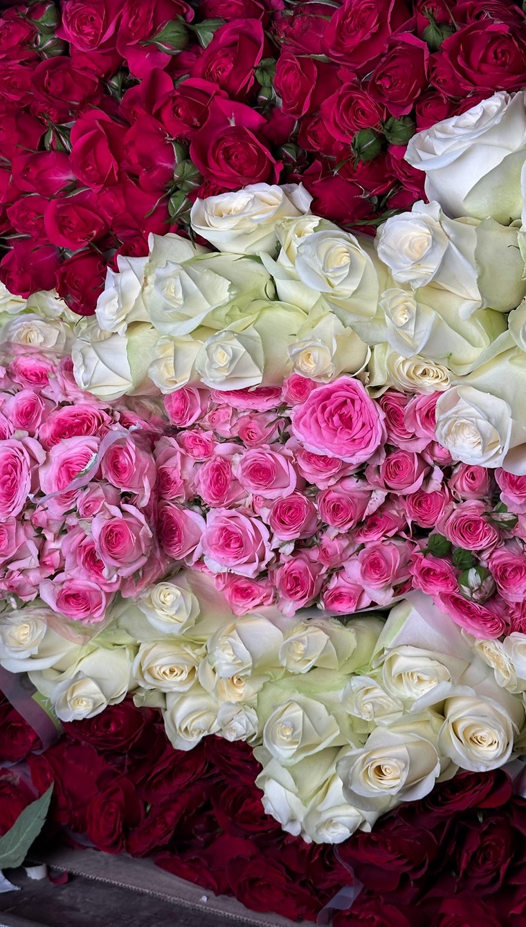 Our trolleys with flowers